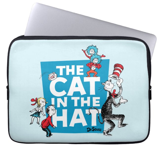 Dr. Seuss | Kat in het Pet Logo - Tekens Laptop Sleeve (Voorkant)