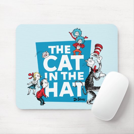 Dr. Seuss | Kat in het Pet Logo - Tekens Muismat (Met muis)