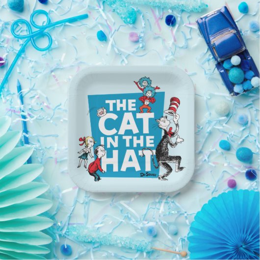 Dr. Seuss | Kat in het Pet Logo - Tekens Papieren Bordje (Feest)