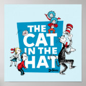 Dr. Seuss | Kat in het Pet Logo - Tekens Poster (Voorkant)