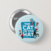 Dr. Seuss | Kat in het Pet Logo - Tekens Ronde Button 5,7 Cm (Voorkant /achterkant)