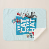 Dr. Seuss | Kat in het Pet Logo - Tekens Sherpa Deken (Voorkant (horizontaal))