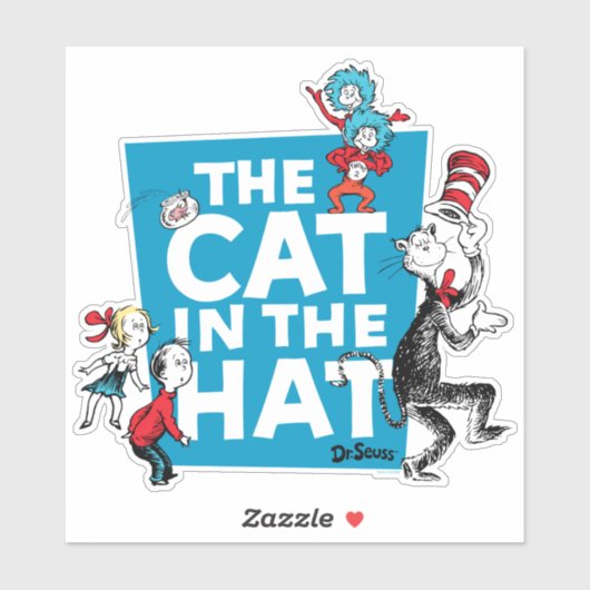 Dr. Seuss | Kat in het Pet Logo - Tekens Sticker (Vel)