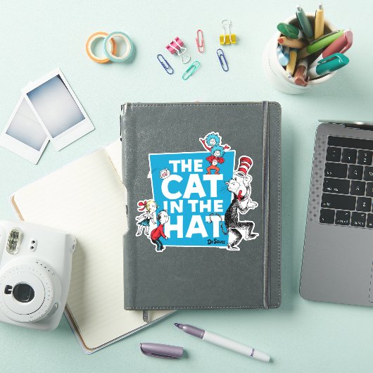 Dr. Seuss | Kat in het Pet Logo - Tekens Sticker (iPad Cover)