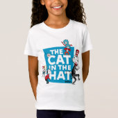Dr. Seuss | Kat in het Pet Logo - Tekens T-shirt (Voorkant)