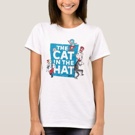 Dr. Seuss | Kat in het Pet Logo - Tekens T-shirt (Voorkant)