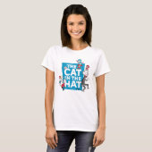 Dr. Seuss | Kat in het Pet Logo - Tekens T-shirt (Voorkant volledig)