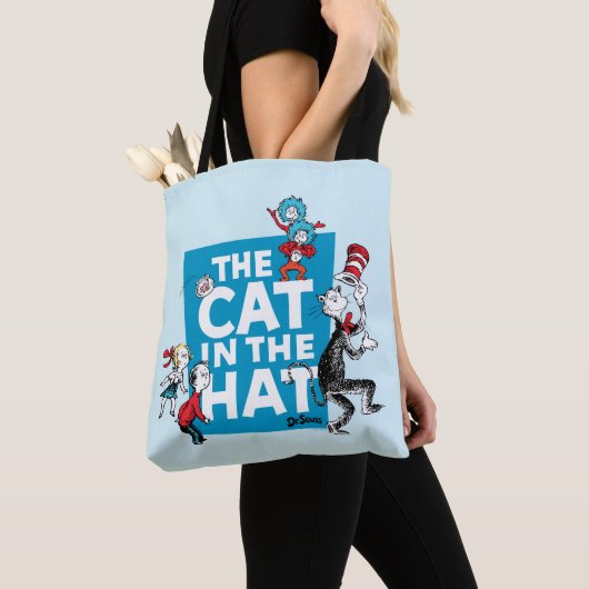 Dr. Seuss | Kat in het Pet Logo - Tekens Tote Bag (Dichtbij)
