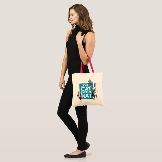 Dr. Seuss | Kat in het Pet Logo - Tekens Tote Bag (Voorkant (model))