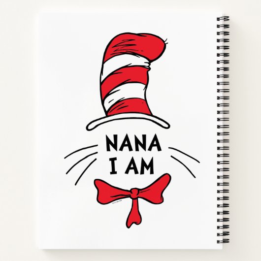 Dr. Seuss | Kat in het Pet - Nana I am Notitieboek (Achterkant)