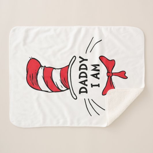 Dr. Seuss | Kat in het Pet - Papa Ik ben Sherpa Deken (Voorkant (horizontaal))
