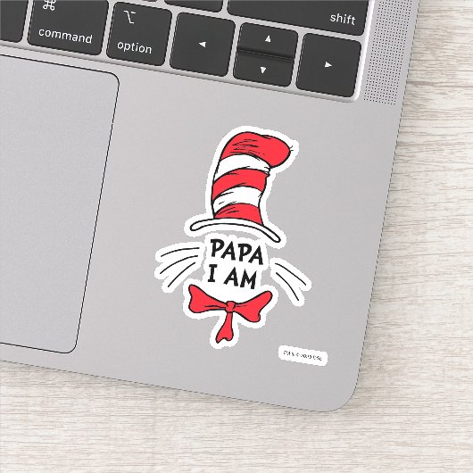 Dr. Seuss | Kat in het Pet - Papa Ik ben Sticker (Detail)