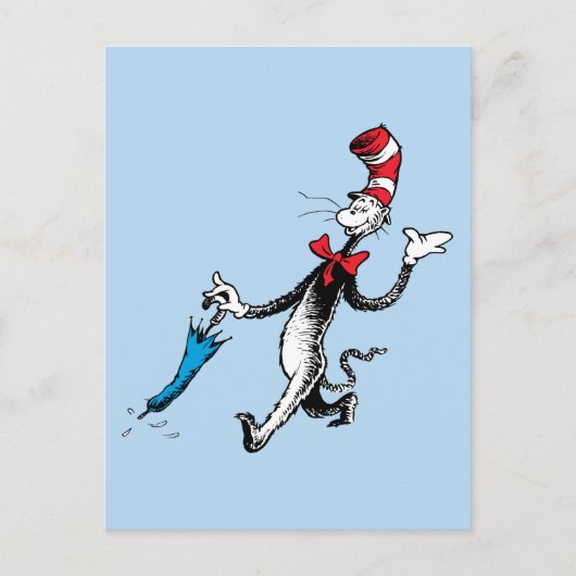 Dr. Seuss | Kat in het Pet Paraplu Walk Briefkaart (Voorkant)