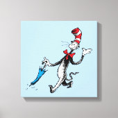 Dr. Seuss | Kat in het Pet Paraplu Walk Canvas Afdruk (Voorkant)