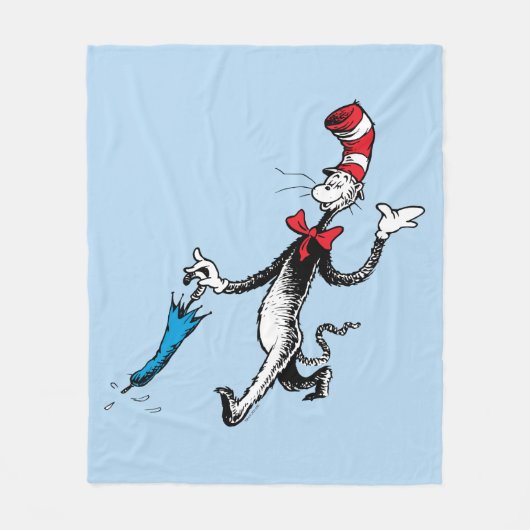 Dr. Seuss | Kat in het Pet Paraplu Walk Fleece Deken (Voorkant)