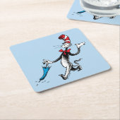 Dr. Seuss | Kat in het Pet Paraplu Walk Kartonnen Onderzetters (Schuin)