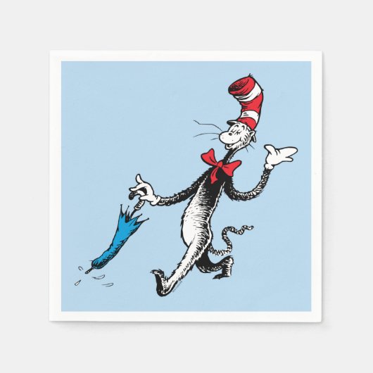Dr. Seuss | Kat in het Pet Paraplu Walk Servet (Voorkant)