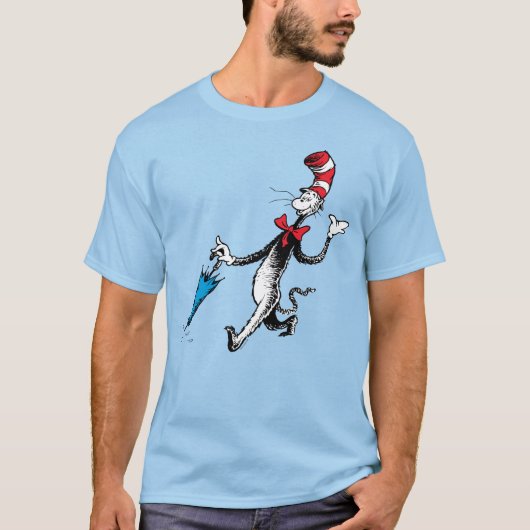 Dr. Seuss | Kat in het Pet Paraplu Walk T-shirt (Voorkant)