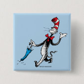 Dr. Seuss | Kat in het Pet Paraplu Walk Vierkante Button 5,1 Cm (Voorkant)
