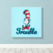 Dr. Seuss | Kat in het Pet Problemen Canvas Afdruk (Insitu (Houten vloer))