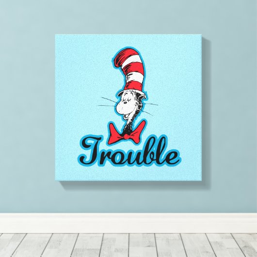 Dr. Seuss | Kat in het Pet Problemen Canvas Afdruk (Insitu (Houten vloer))