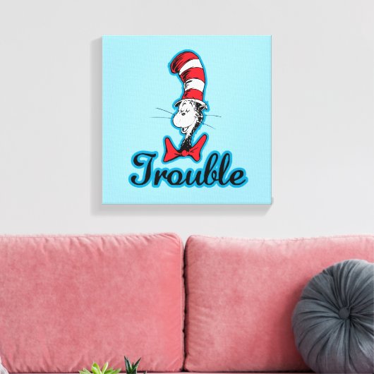 Dr. Seuss | Kat in het Pet Problemen Canvas Afdruk (Insitu (Woonkamer))