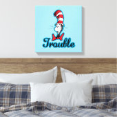 Dr. Seuss | Kat in het Pet Problemen Canvas Afdruk (Insitu (Slaapkamer))