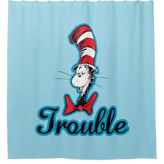Dr. Seuss | Kat in het Pet Problemen Douchegordijn (Voorkant)