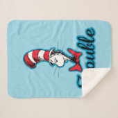 Dr. Seuss | Kat in het Pet Problemen Sherpa Deken (Voorkant (horizontaal))