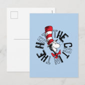 Dr. Seuss | Kat in het Pet Ronde kunst Briefkaart (Voorkant / Achterkant)