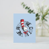 Dr. Seuss | Kat in het Pet Ronde kunst Briefkaart (Staand voorkant)