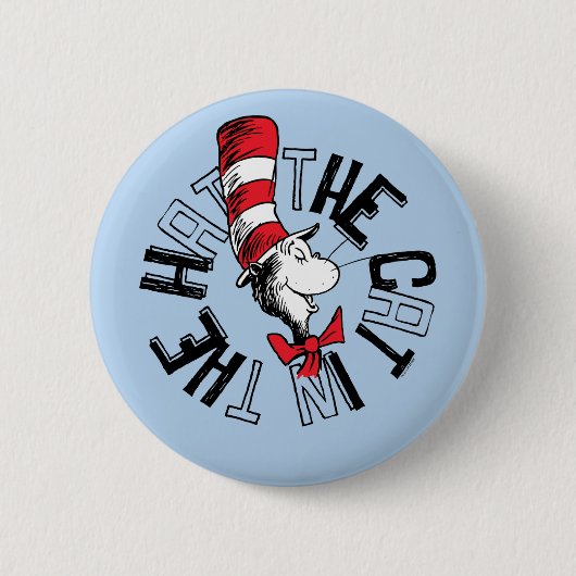 Dr. Seuss | Kat in het Pet Ronde kunst Button 5,7 Cm (Voorkant)