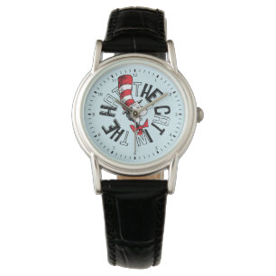 Dr. Seuss   Kat in het Pet Ronde kunst Horloge