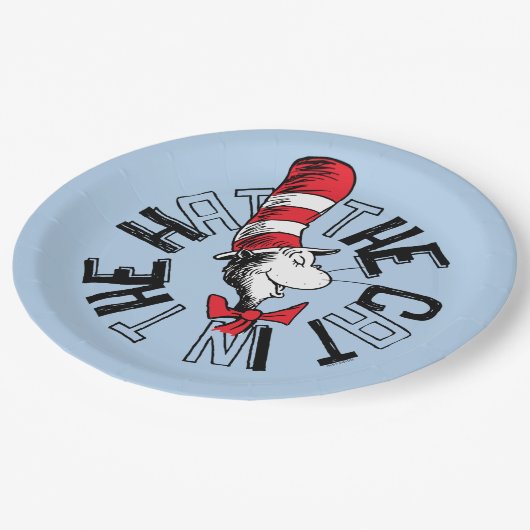 Dr. Seuss | Kat in het Pet Ronde kunst Papieren Bordje (Gekanteld)