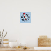 Dr. Seuss | Kat in het Pet Ronde kunst Poster (Keuken)