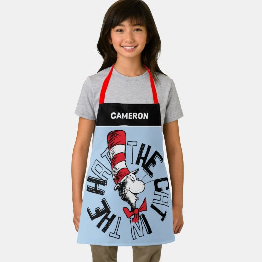 Dr. Seuss | Kat in het Pet Ronde kunst Schort (Insitu)