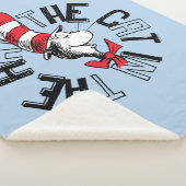 Dr. Seuss | Kat in het Pet Ronde kunst Sherpa Deken (3/4)