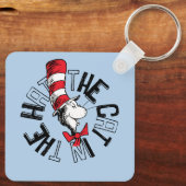 Dr. Seuss | Kat in het Pet Ronde kunst Sleutelhanger (Achterkant)