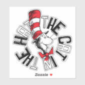 Dr. Seuss | Kat in het Pet Ronde kunst Sticker (Vel)