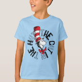 Dr. Seuss | Kat in het Pet Ronde kunst T-shirt (Voorkant)