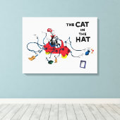 Dr. Seuss | Kat in het Pet ruimt op Canvas Afdruk (Insitu (Houten vloer))
