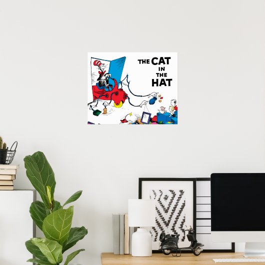 Dr. Seuss | Kat in het Pet ruimt op Poster (Thuiskantoor)