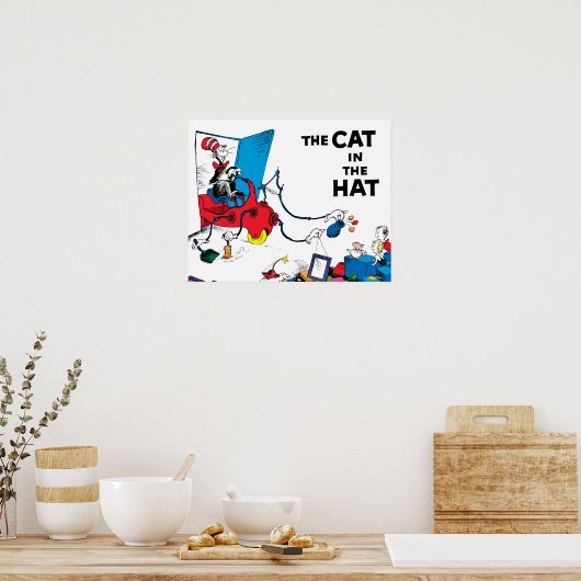 Dr. Seuss | Kat in het Pet ruimt op Poster (Keuken)