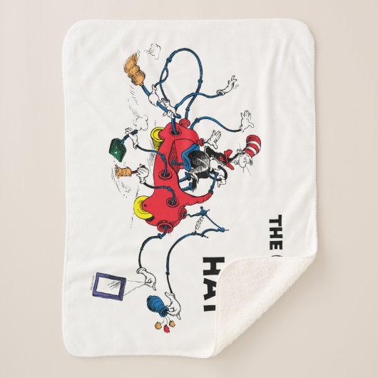 Dr. Seuss | Kat in het Pet ruimt op Sherpa Deken (Voorkant)