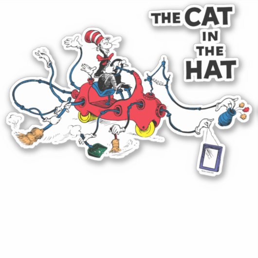 Dr. Seuss | Kat in het Pet ruimt op Sticker (Voorkant)