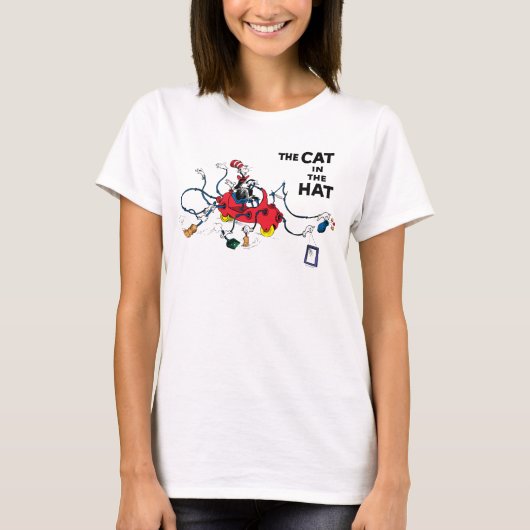 Dr. Seuss | Kat in het Pet ruimt op T-shirt (Voorkant)