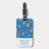 Dr. Seuss | Kat in het Pet Ruimtepatroon Bagagelabel (Voorkant verticaal)