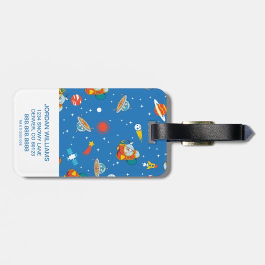 Dr. Seuss | Kat in het Pet Ruimtepatroon Bagagelabel (Achterkant horizontaal)