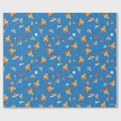 Dr. Seuss | Kat in het Pet Ruimtepatroon Cadeaupapier (Vlak)