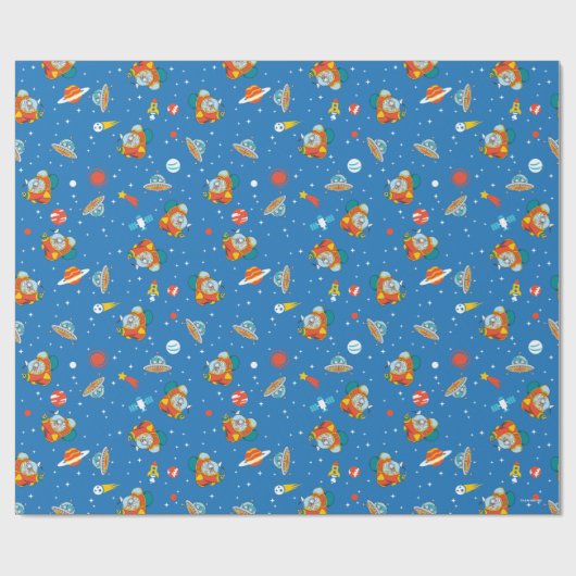 Dr. Seuss | Kat in het Pet Ruimtepatroon Cadeaupapier (Vlak)